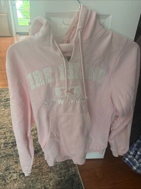 Pink Hooded Sweatshirt - Fire Island New York Graphic💕